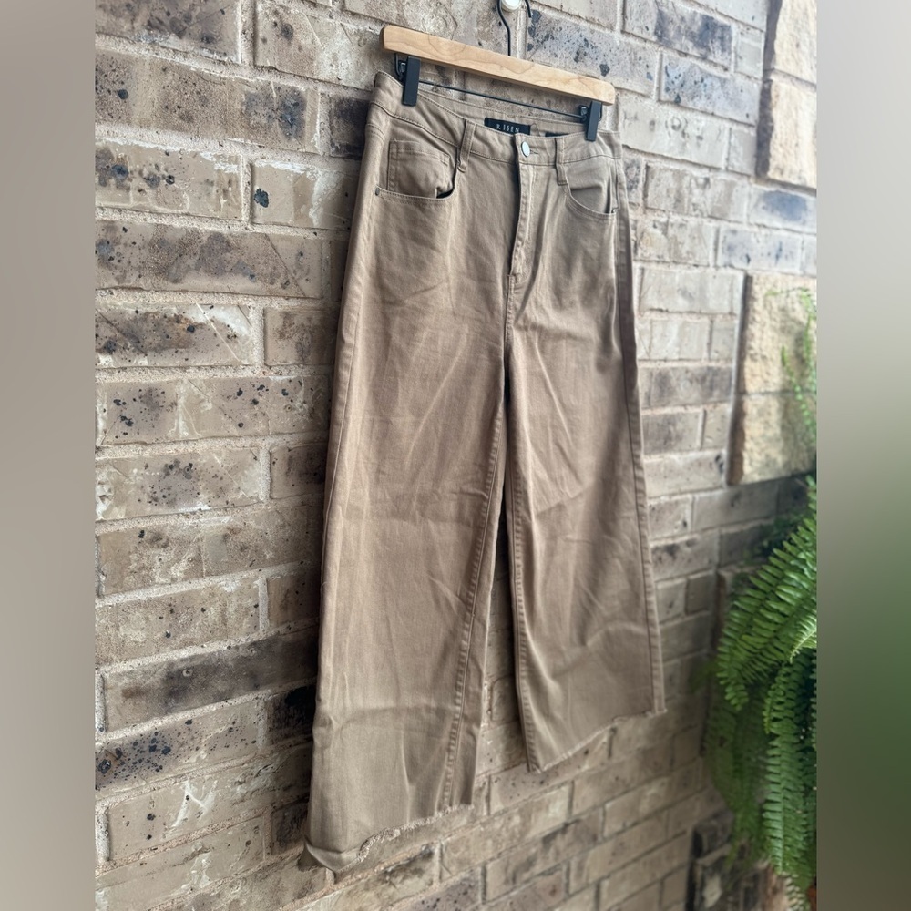 Risen LA Women’s Taupe High Rise Crop Jeans size 11
